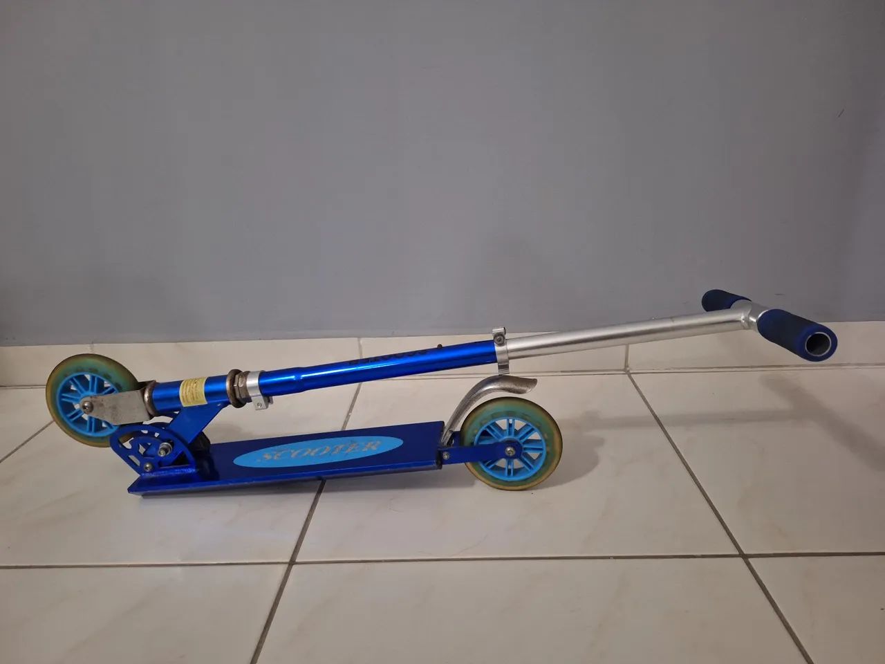 Patinete Scotter Azul Infantil dobravel  - Foto 3