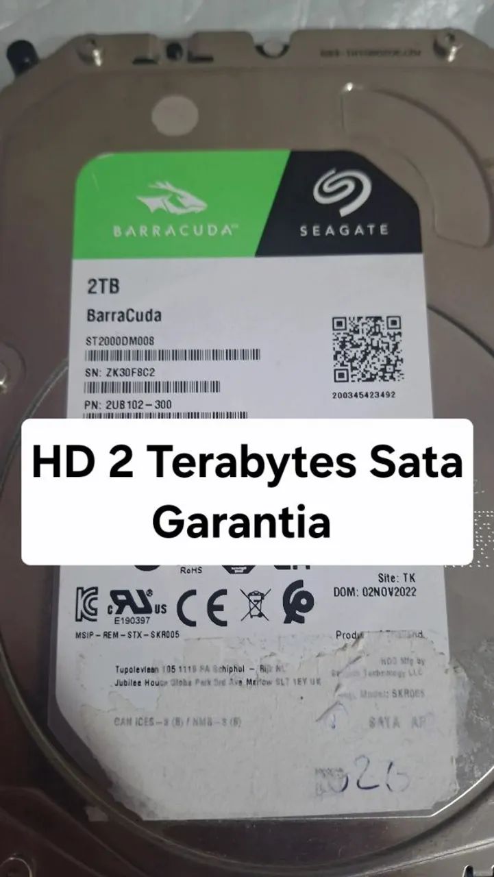 HD 2 Terabytes Sata - Garantia.