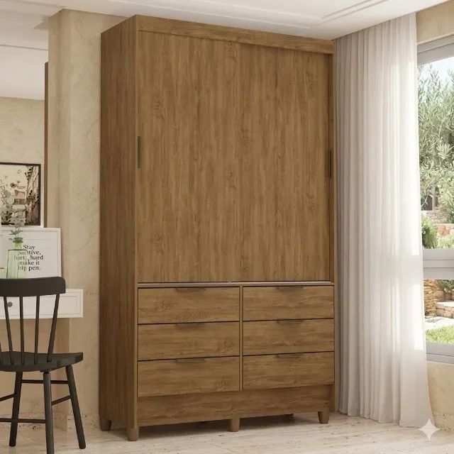 Oferta guarda roupa Demobile com 2 porta de correr 