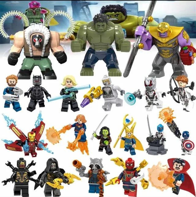 Boneco Heróis Marvel lego compatíveis vingadores