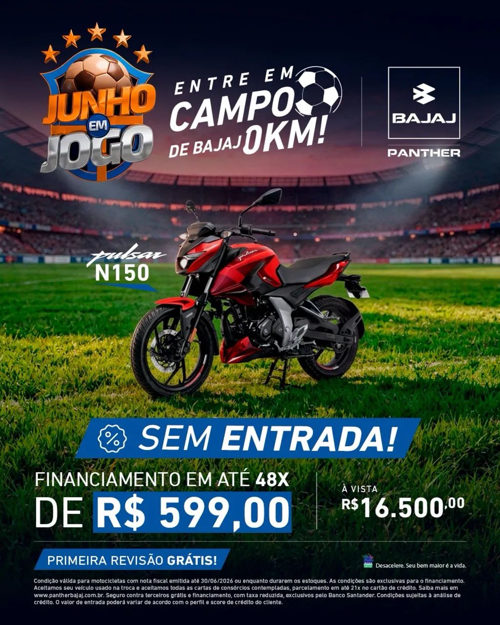 Sua Bajaj sem 100% Financiada 