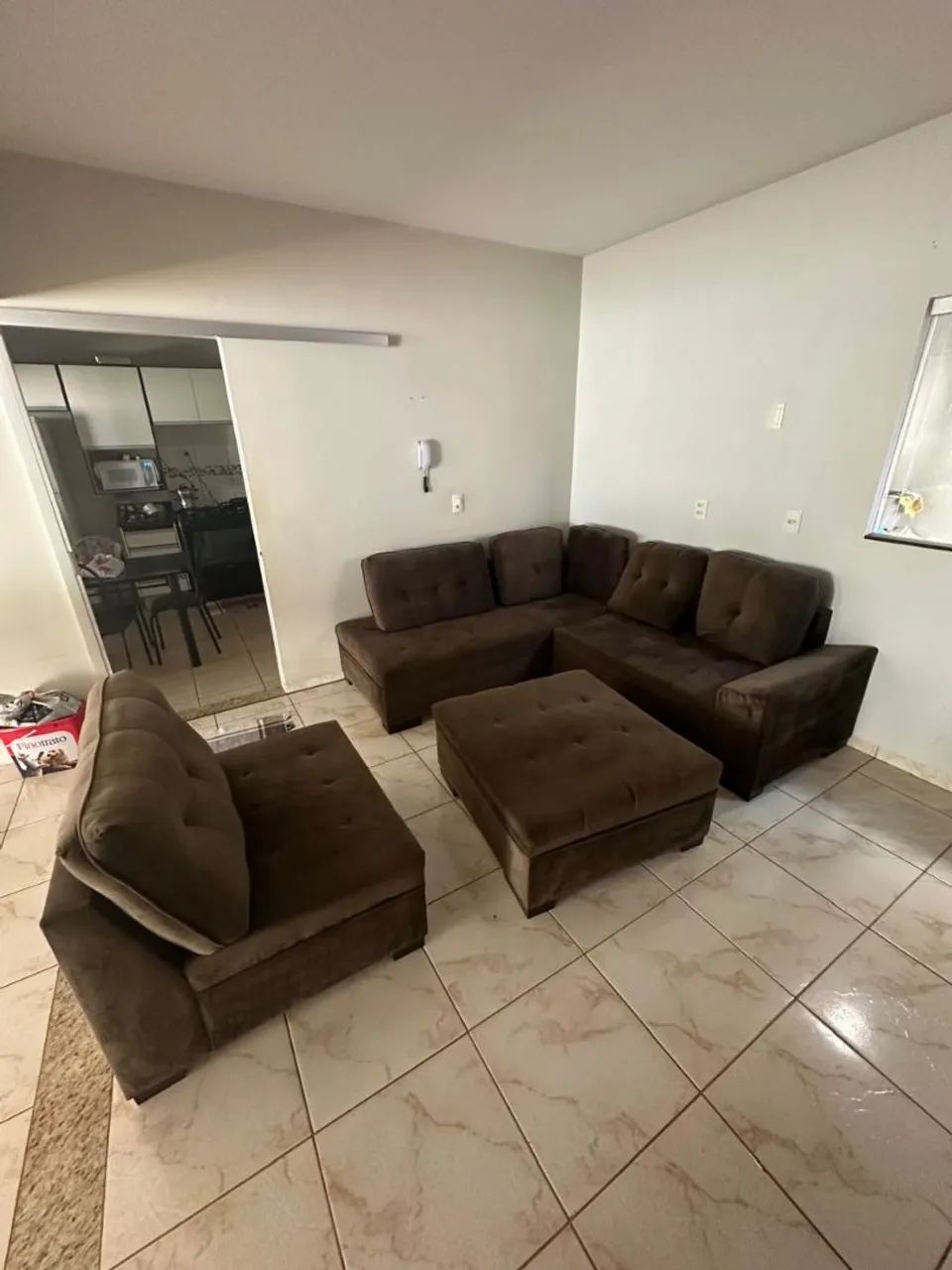 Sofá de canto marrom  - Foto 2