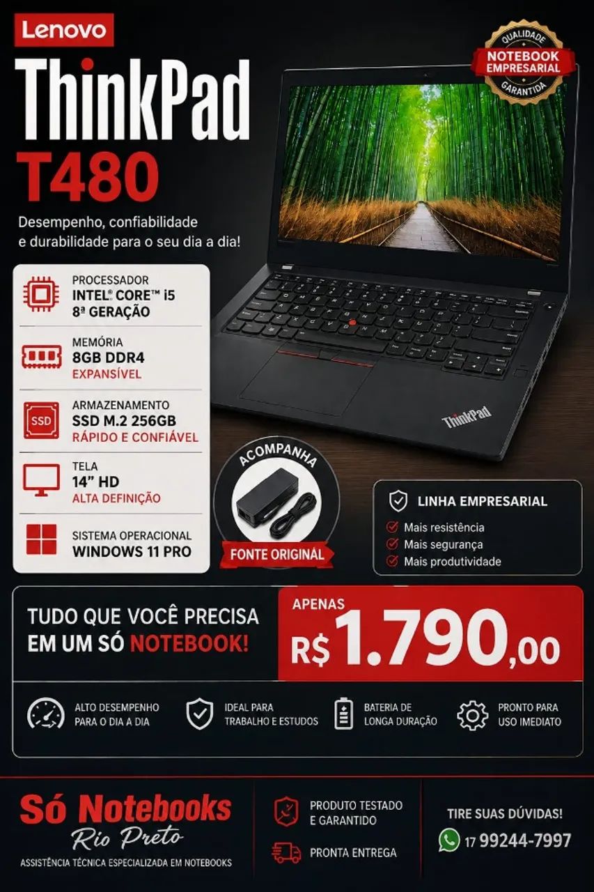 Notebook Lenovo Thinkpad T480