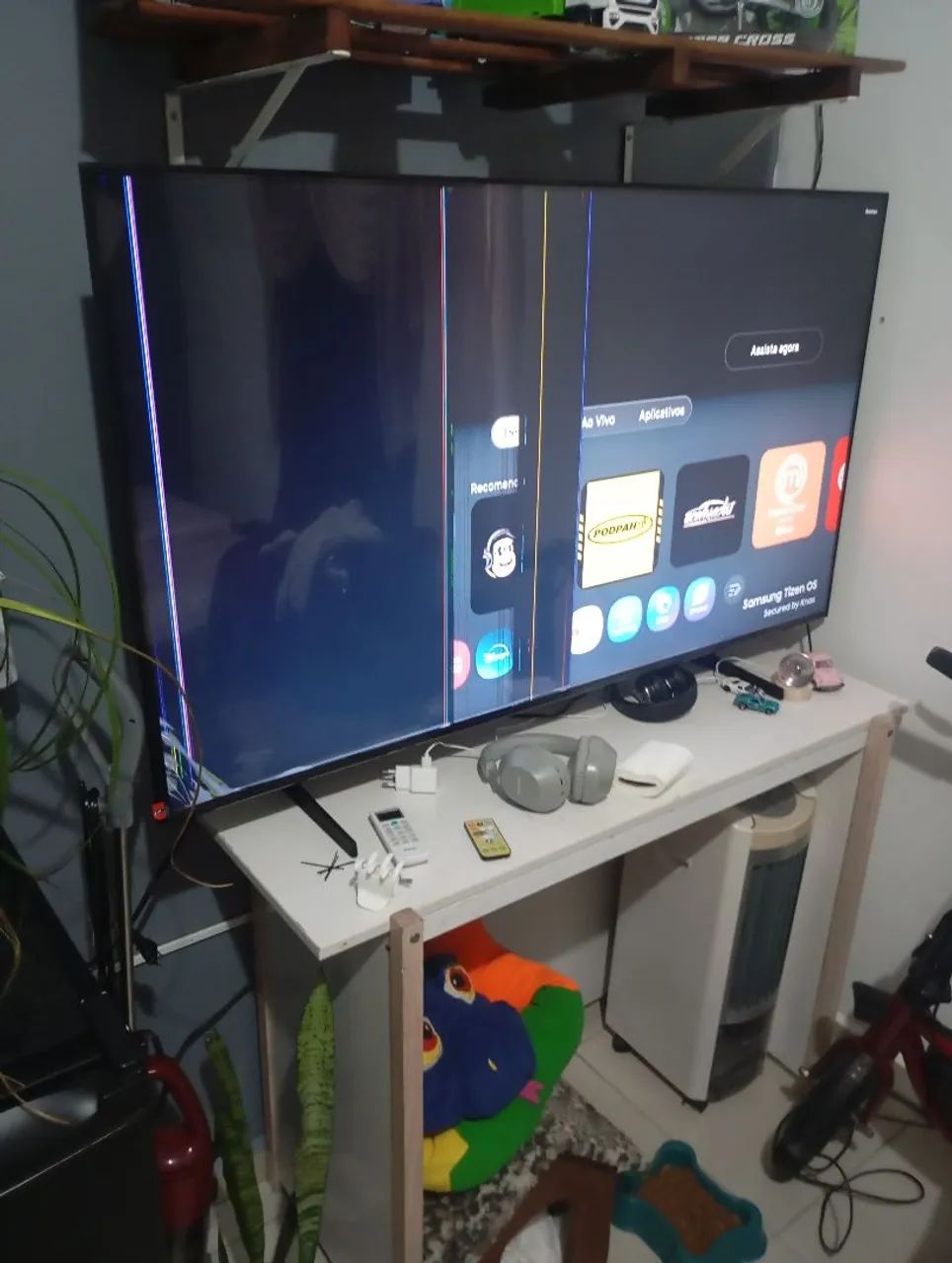 Tv Samsung 55 polegadas tela quebrada