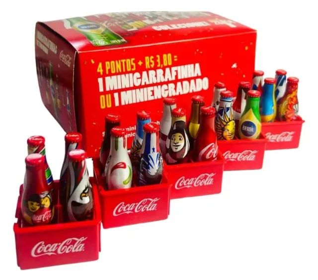 Coca Cola Mini Garrafas Copa 2014 Coleção Completa C/ Caixa Copa