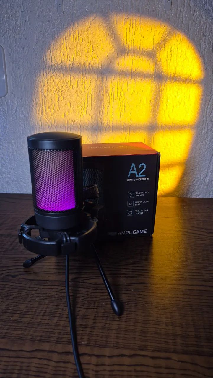 Microfone USB Gamer Fifine A2 RGB  com Tripé e Shock Mount - Foto 2