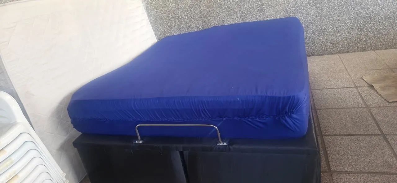 Cama baú queem com colchão encapado 