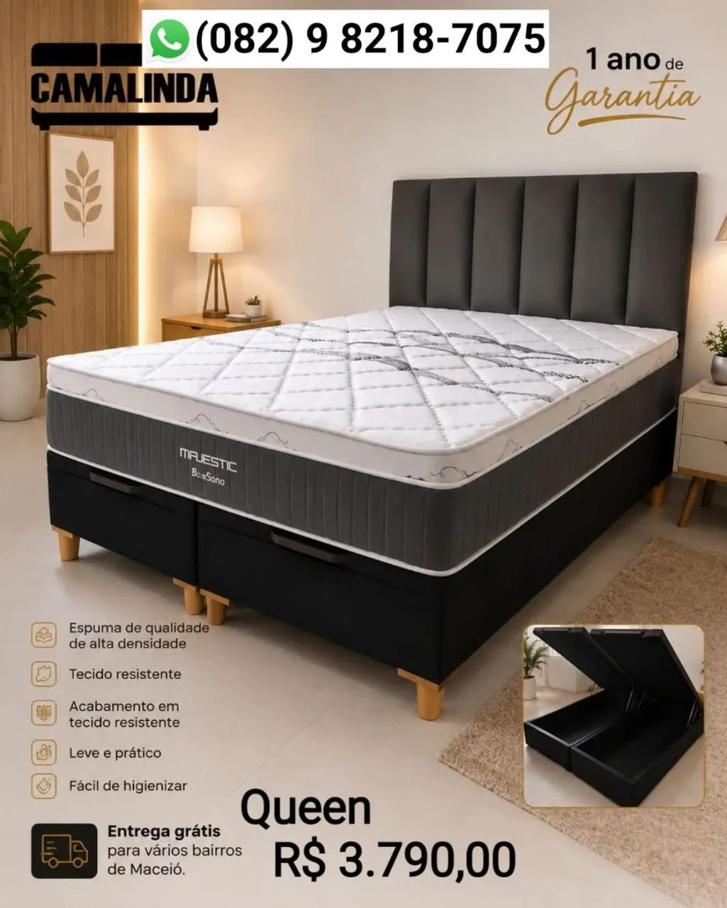 Cama Box Entrega Grátis Para Maceió .