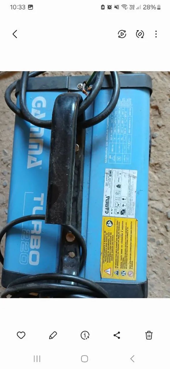 Maquina de solda gamma turbo 220 - Foto 4
