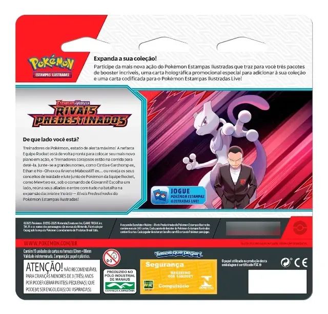 Case Lacrada Pokémon Blister Quadruplo Rivais Predestinado - Foto 4