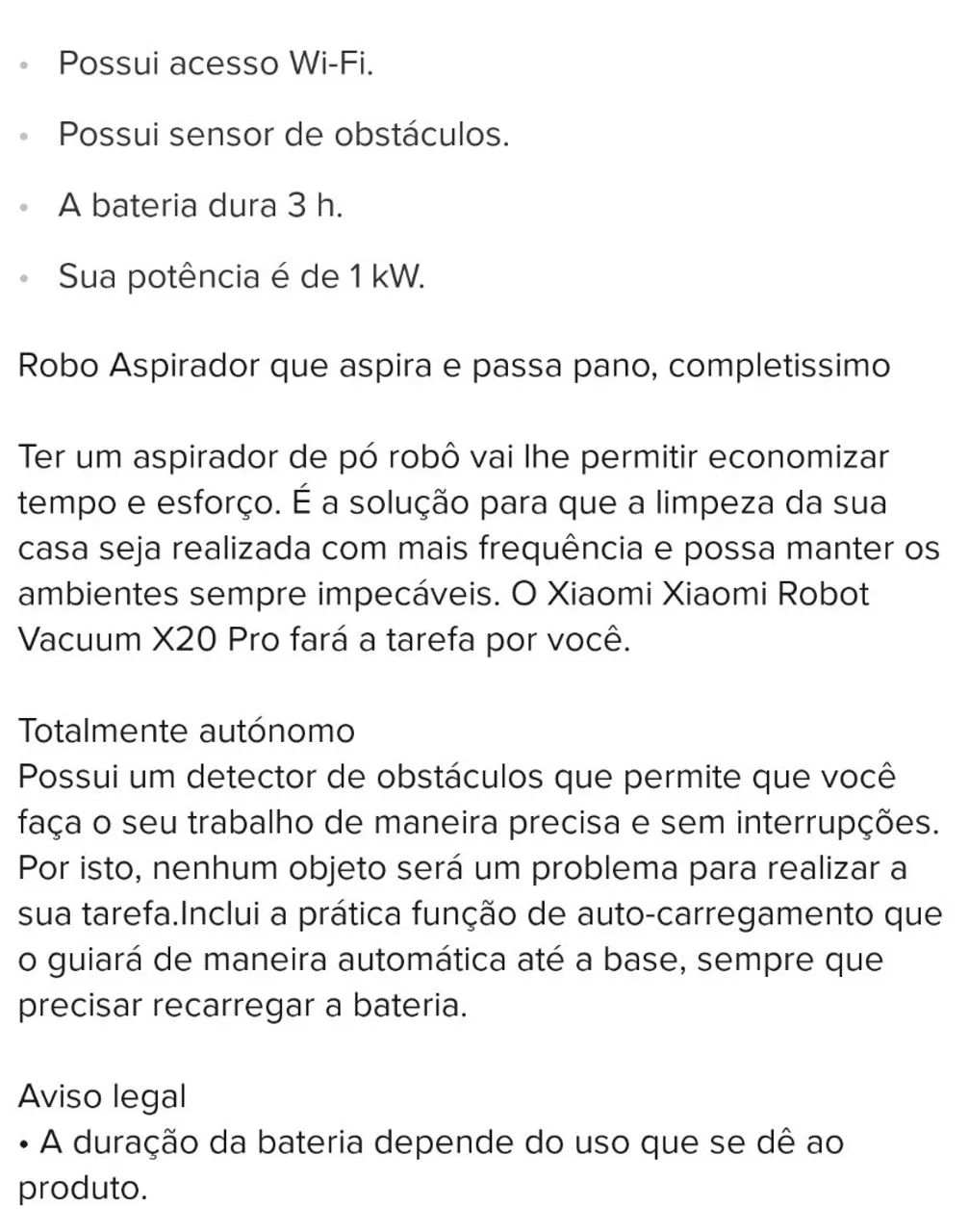 Xiaomi Robot Vacuum X20 Pro D102gl Cor Branco - Foto 2