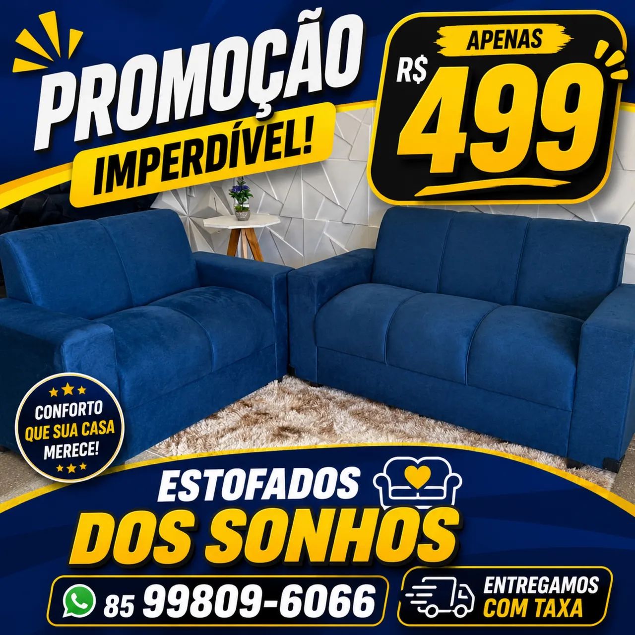 SOFÁ CONJUNTO POPULAR 
