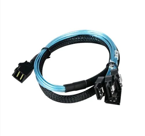 Cabo Interno Servidor Mini SAS para 4 SATA - SFF-8643 0,5M - Foto 2