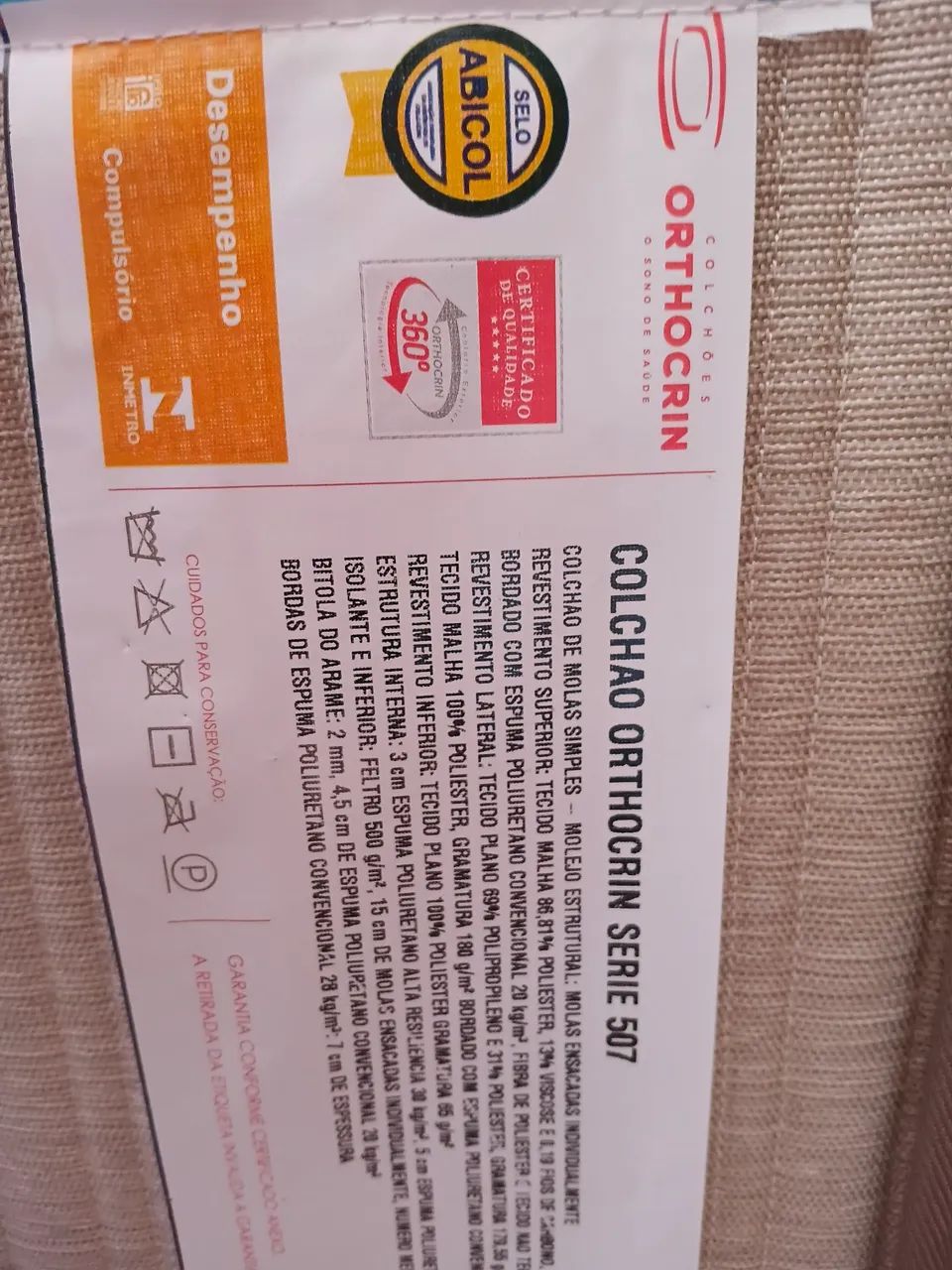 Vendo Colchão de Molas e Cama Box - Orthocrin - Foto 2