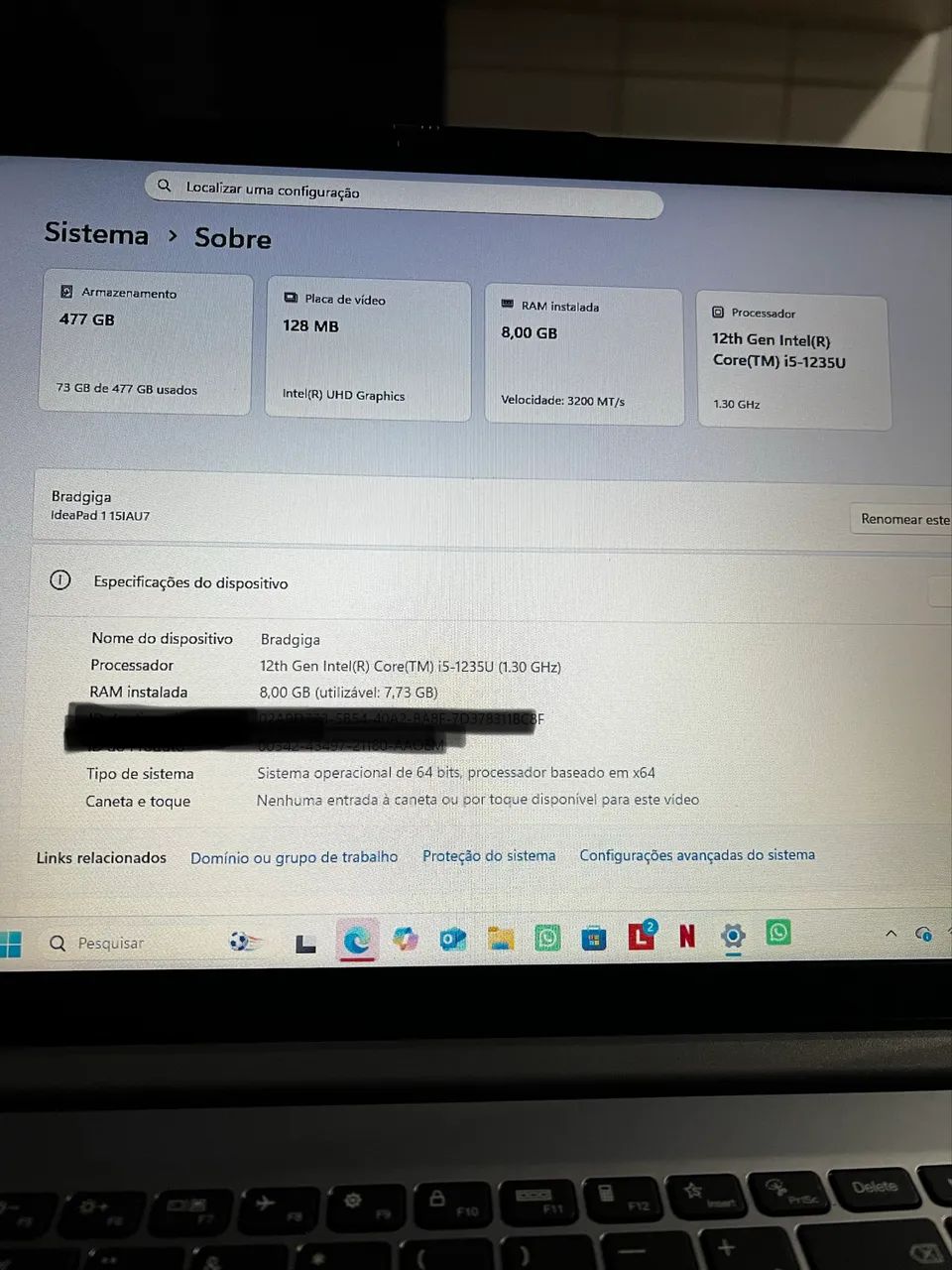Notebook Lenovo i5 512gb  - Foto 3