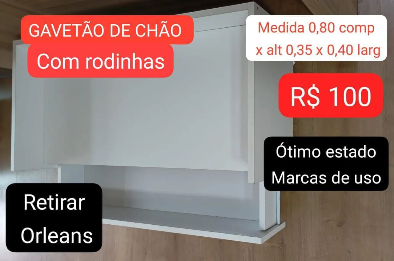 GAVETEIRO DE CHÃO EM MDF