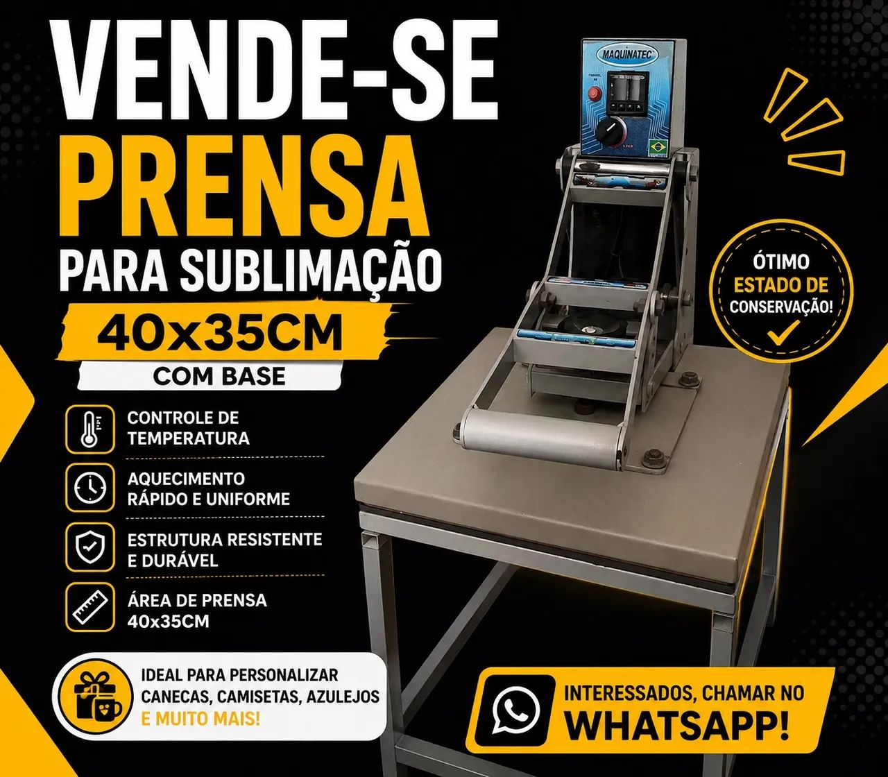 Prensa sublimação 