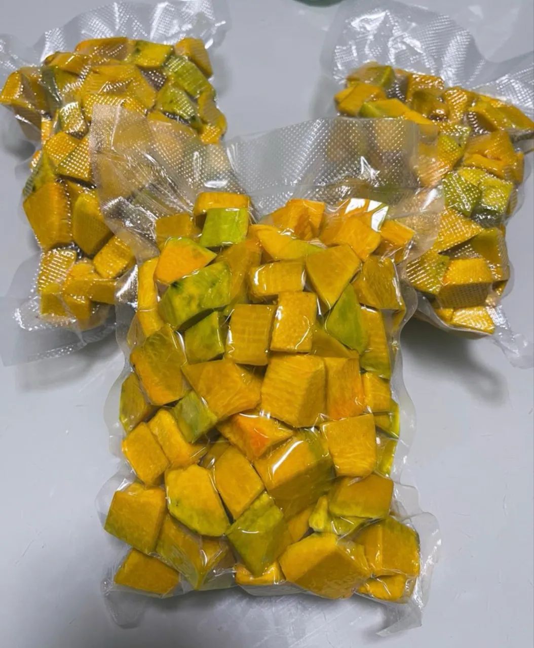 Abóboras picadas e higienizadas a vácuo.  - Foto 2