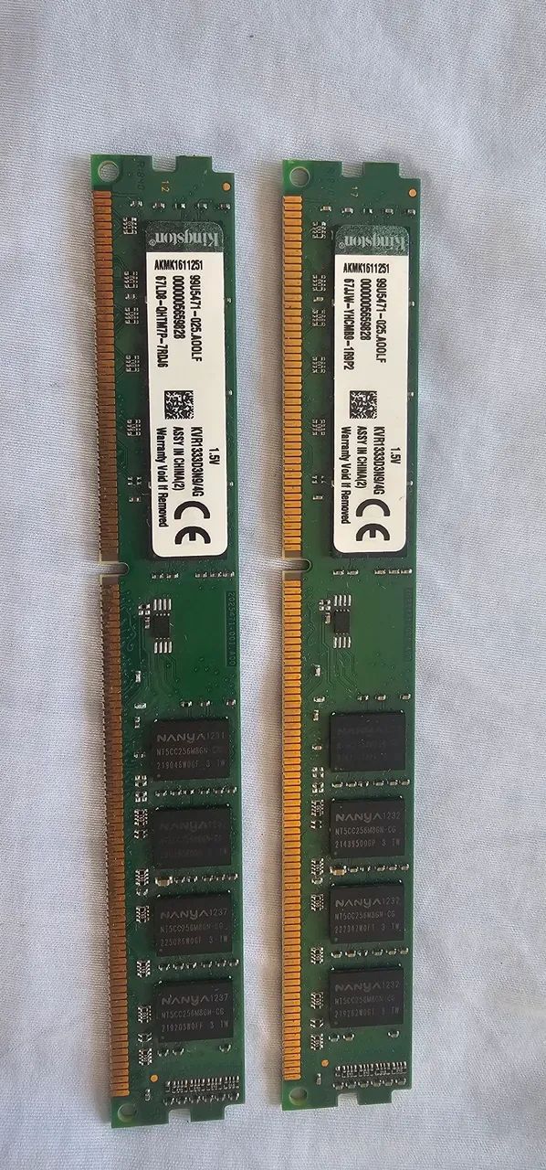 Memória ram ddr3 kingston