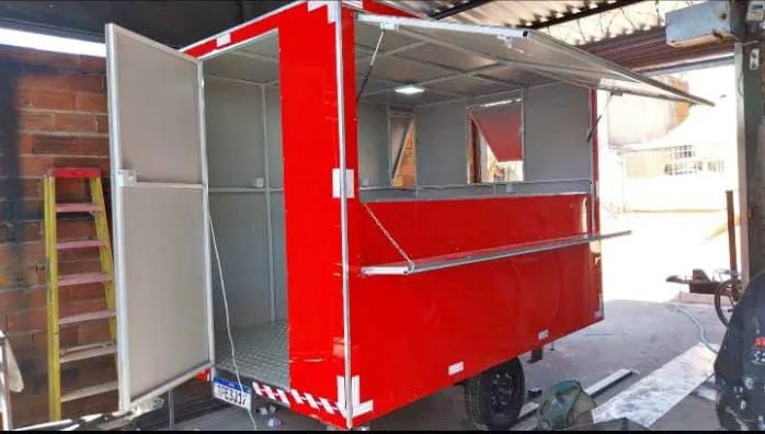 Food trailer fabricação própria, medidas (2.5x1.5) - Foto 4