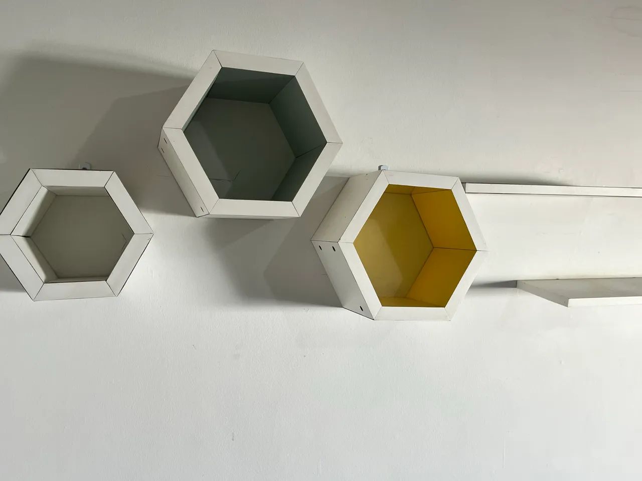 Conjunto de Nichos Hexagonais Decorativos para Parede - Design Moderno - Foto 2