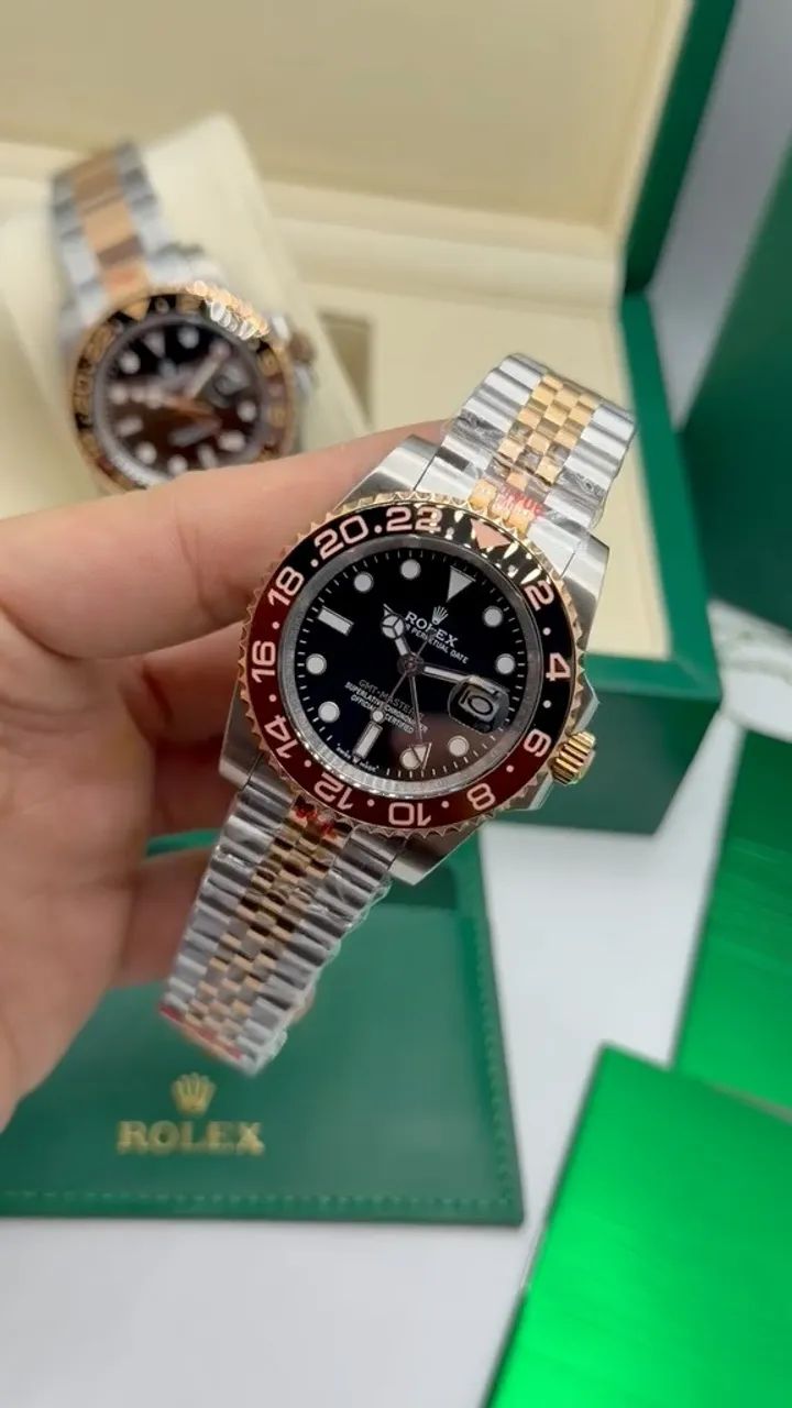 Rolex GMT Master Rosé Pulseira Jubilee