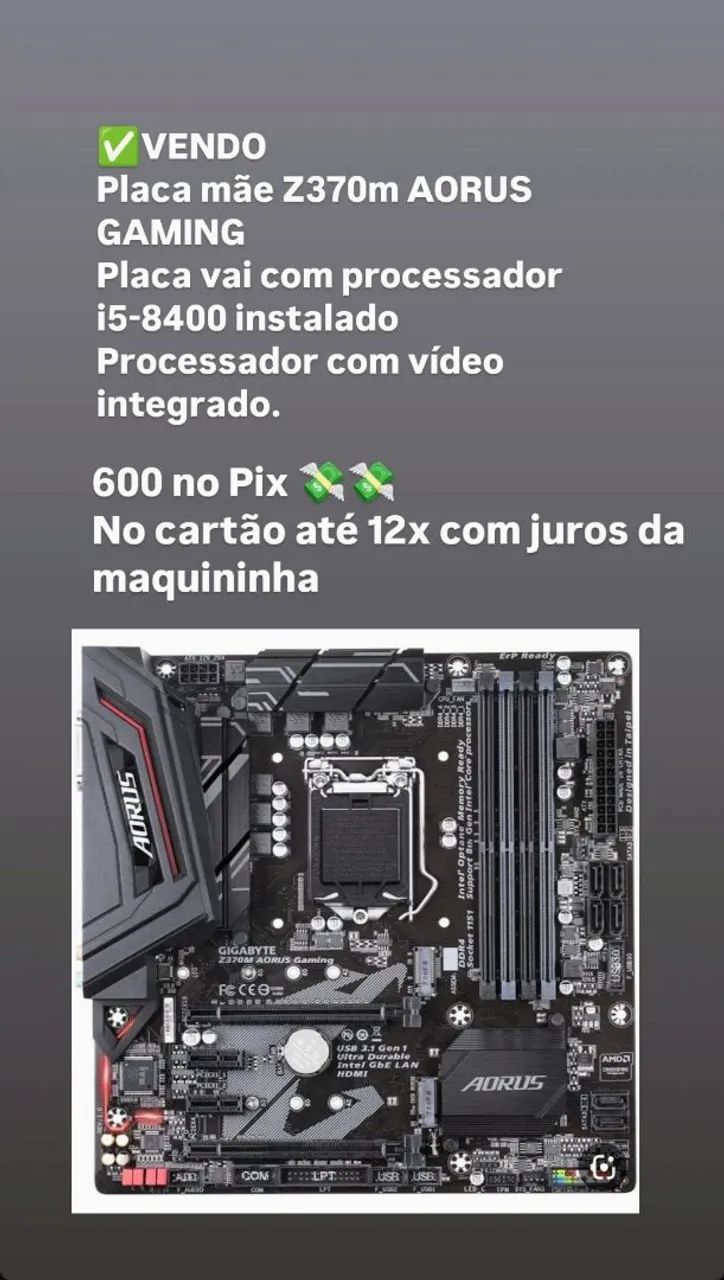Kit placa mãe e processador 