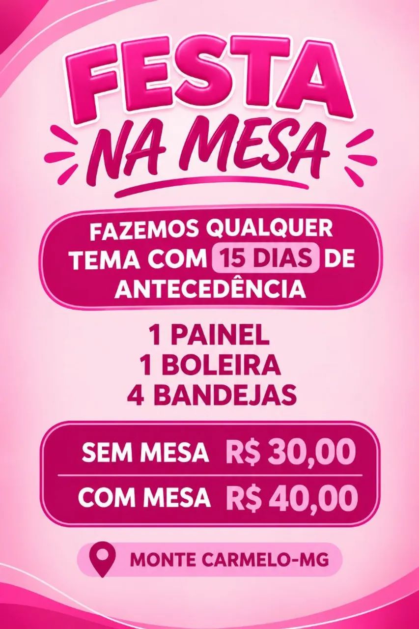 FESTA NA MESA R$ 30,00