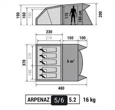 Barraca Arpenaz 5.2 Family ( 2 quartos e Varanda ) - Foto 5