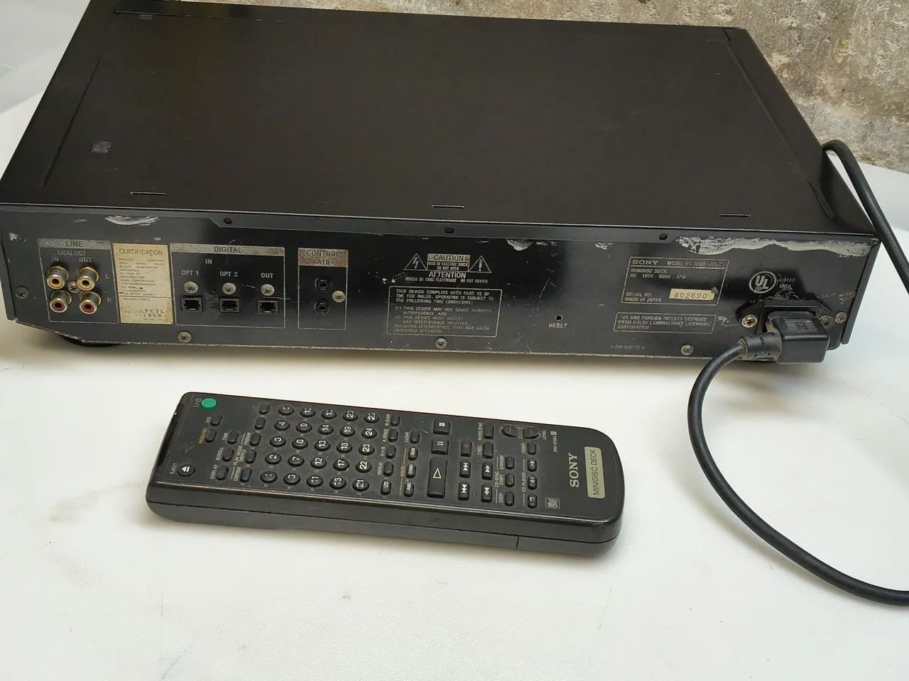 Mini disc deck Sony MDS je630 com controle  - Foto 5