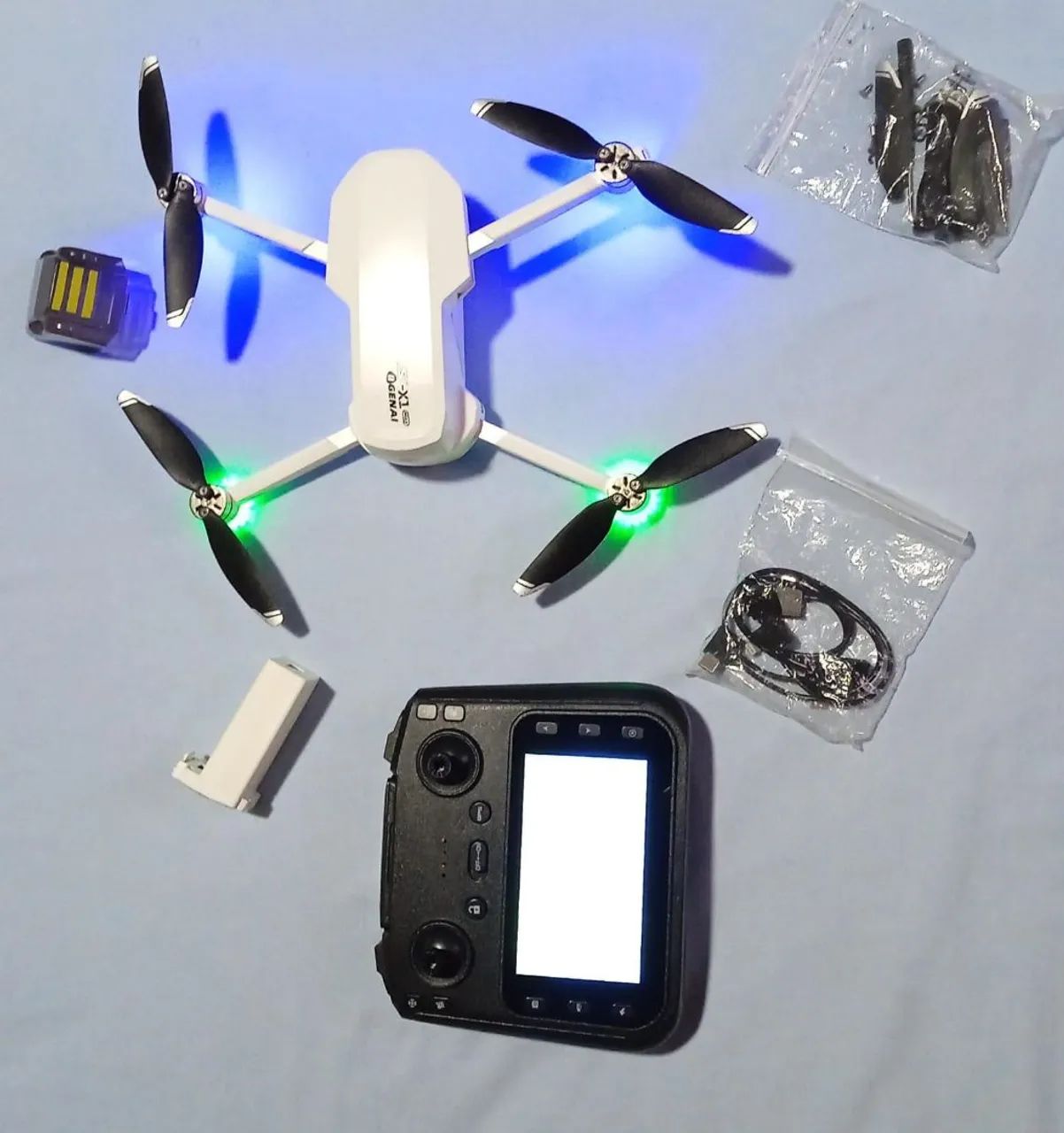 Drone Gps S-x1 Masx  Com Tela Câmera Gps Gimbal De 3 Eixos E 2 Bateria - Foto 3
