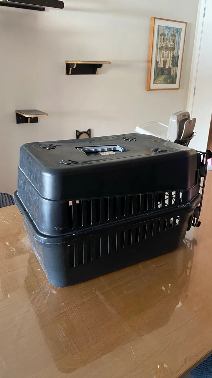 CAIXA DE TRANSPORTE PARA CÃES E GATOS Nº 4 | PRETA - Foto 4