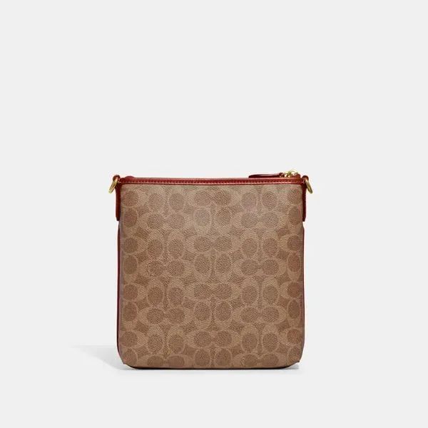 Bolsa Kitt Messenger Signature Coach - Marrom - Foto 2