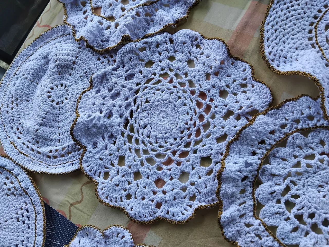 Conjunto 8 peças de croche  - Foto 3