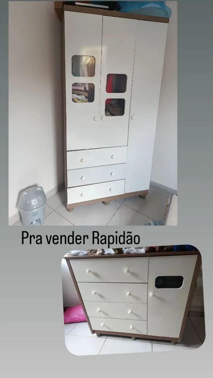 Guarda roupa e cômoda infantil 