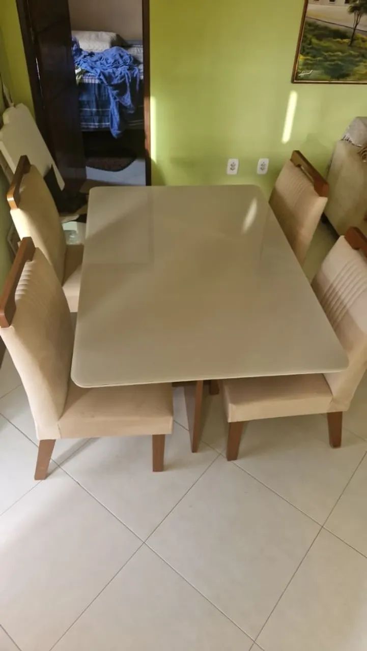 Mesa jantar seme nova com 4 cadeiras  - Foto 2