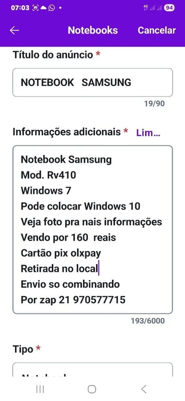 NOTEBOOK SAMSUNG  - Foto 4