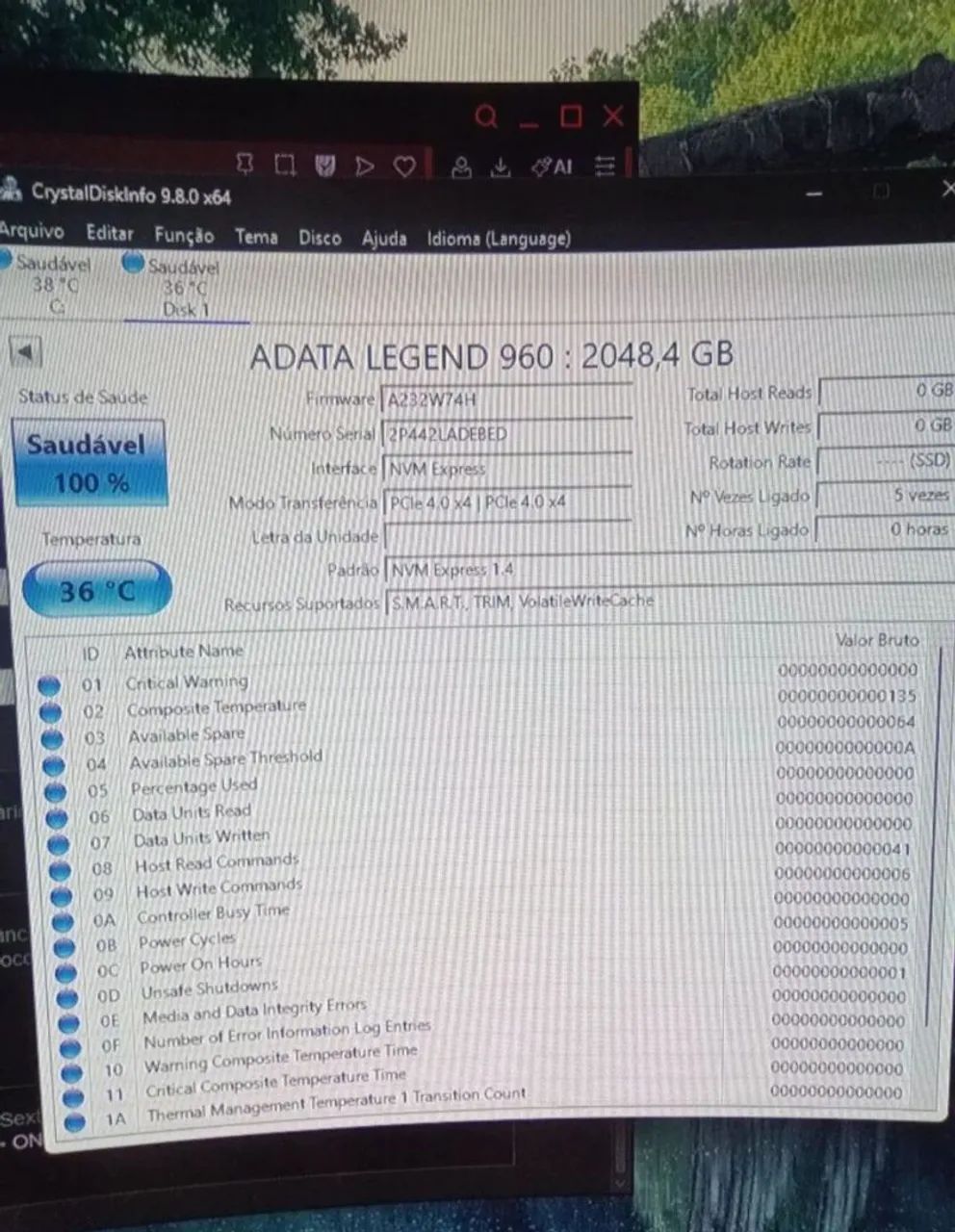 SSD nvme Adata Legend 960 2tb - Foto 5