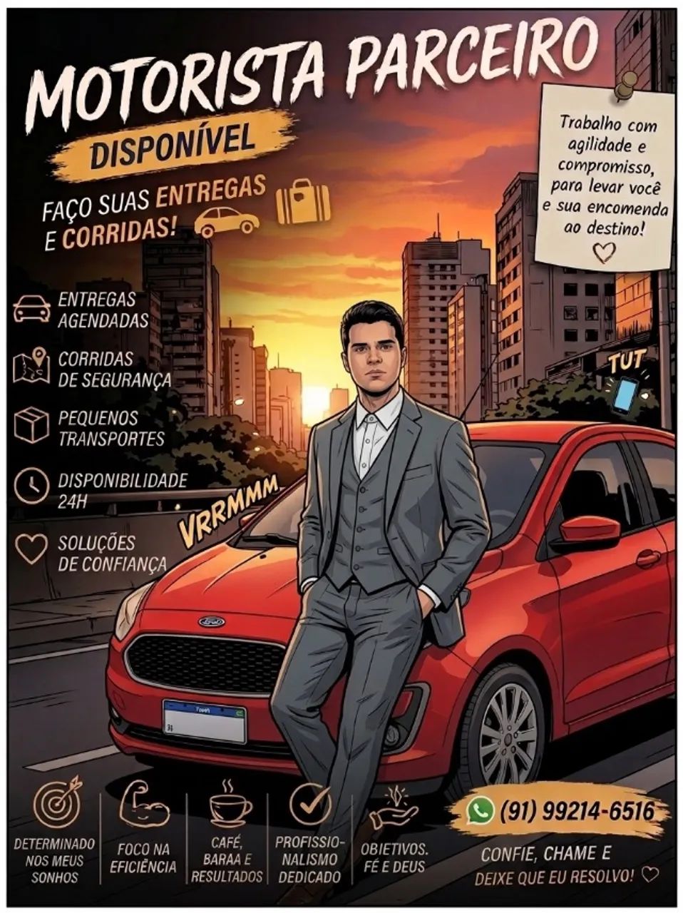 Motorista corridas e entregas 