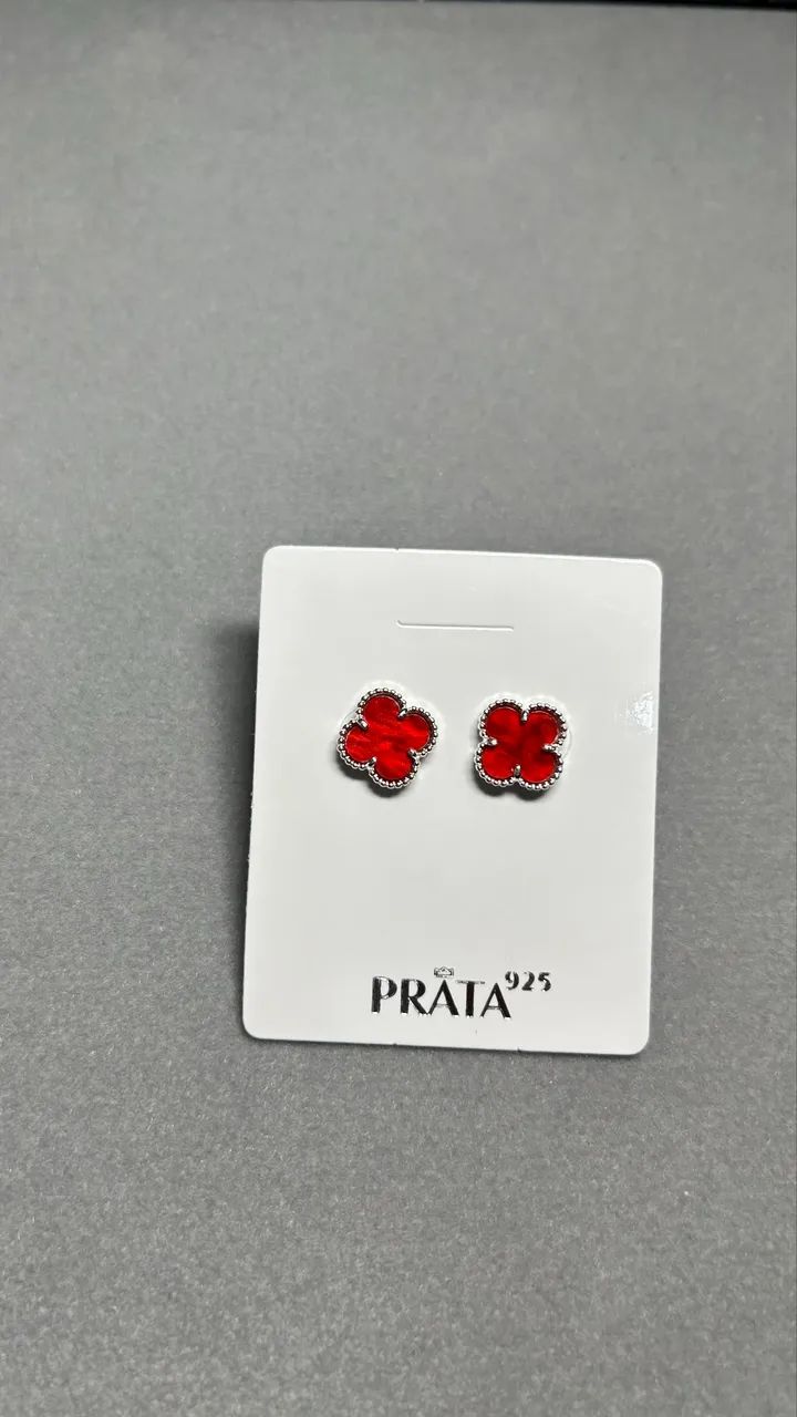 Brincos prata 925 trevo  - Foto 2