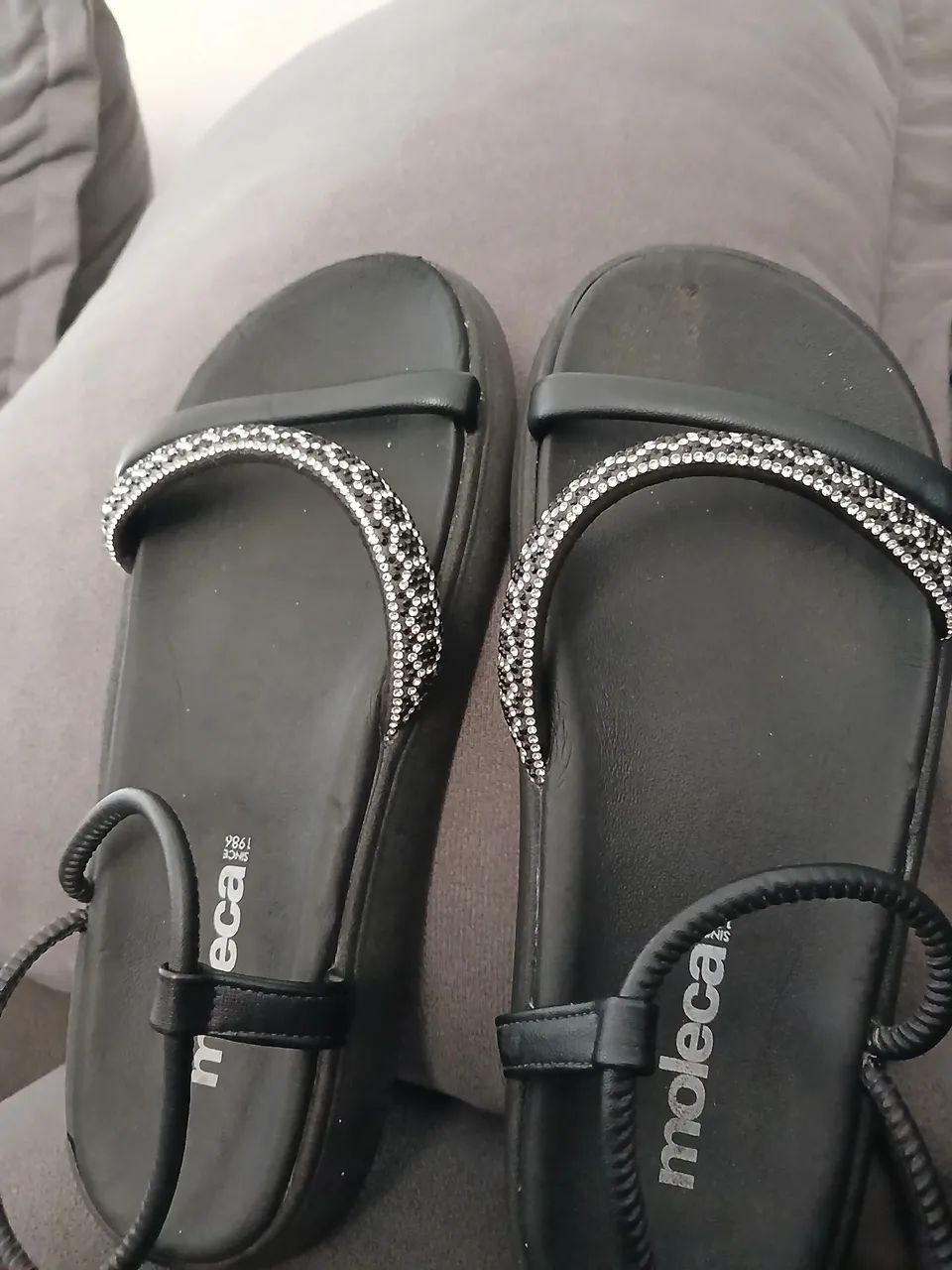 Papete Flatform com Strass, da marca Moleca. - Foto 4