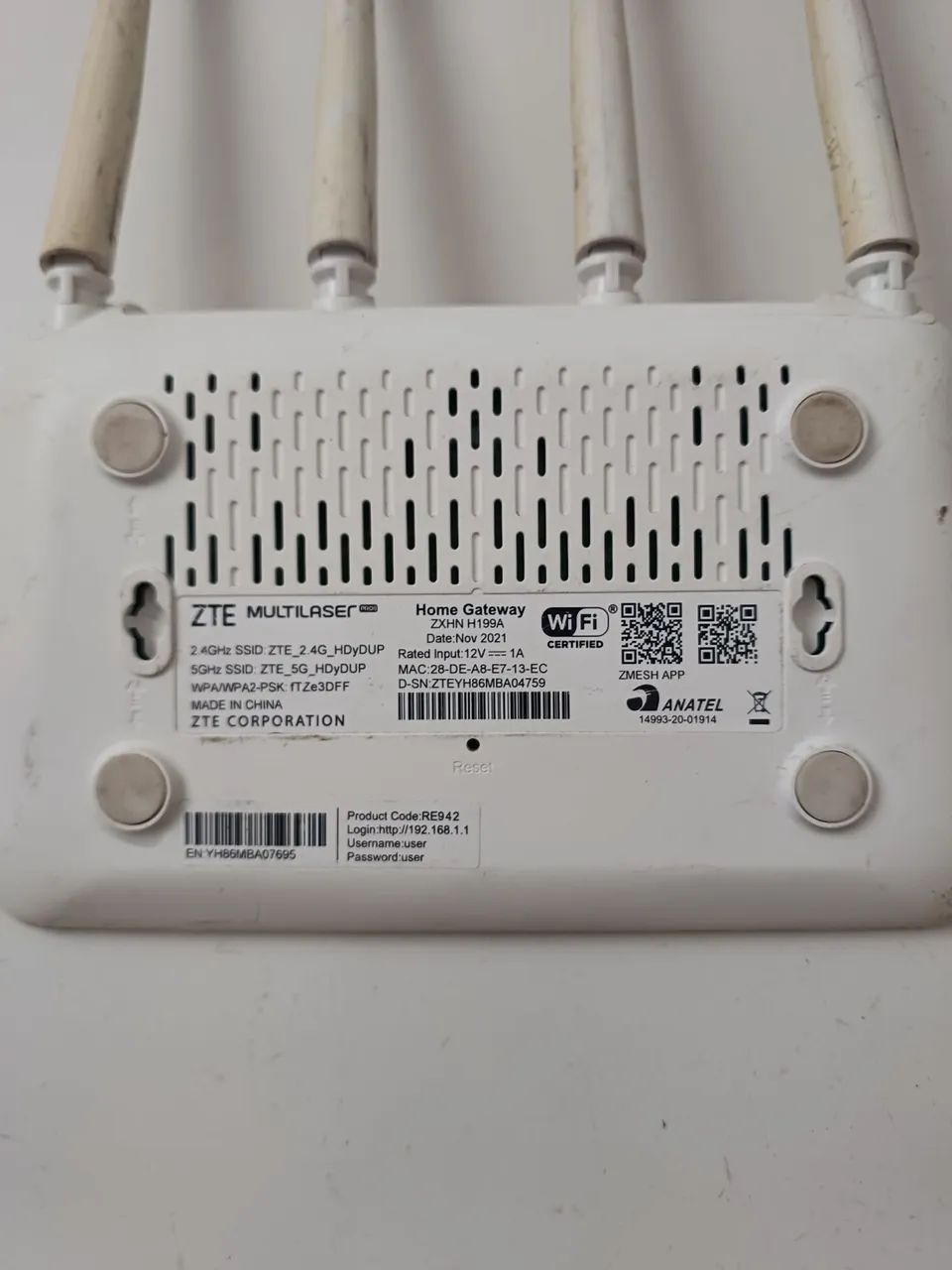 Roteador ZTE MULTILASER 2.4GHz 5G  - Foto 5