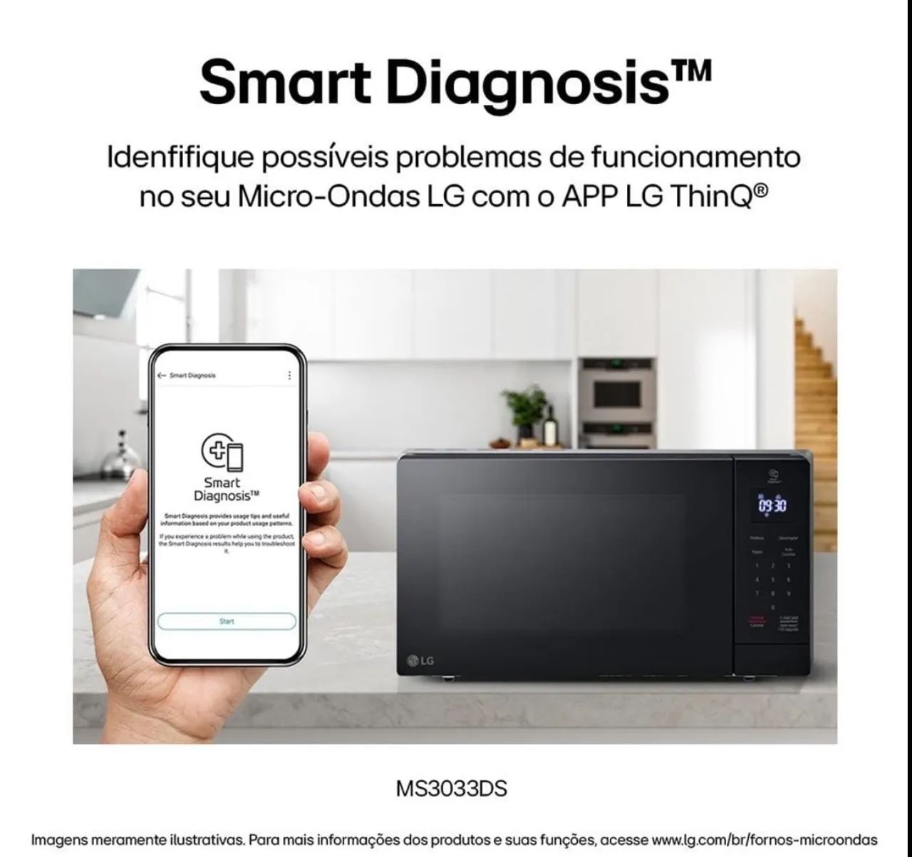 Micro-ondas LG 30L Preto Solo NeoChef MS3033DSA.FBKGLGZ  - Foto 3