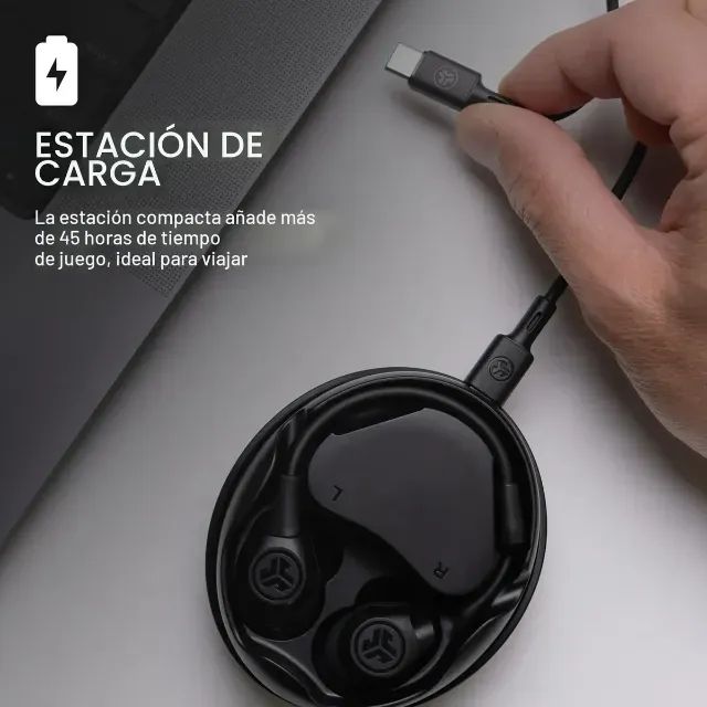 Fones De Ouvido Sem Fio Jlab Work Buds E Microfone Multipont Preto - Foto 3