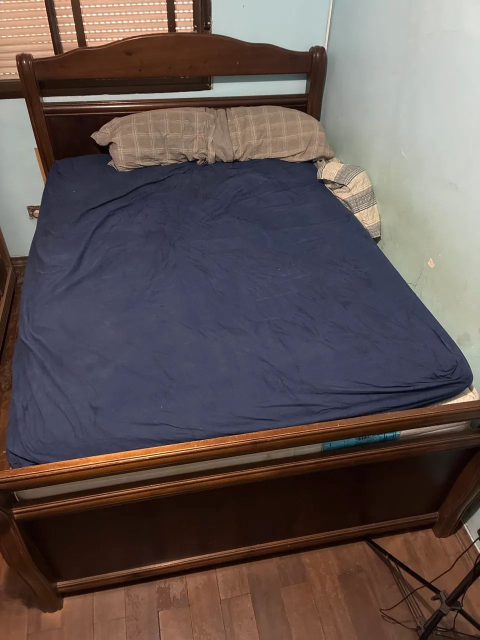 Cama Madeira Colonial com Colchão Mola Ensacada