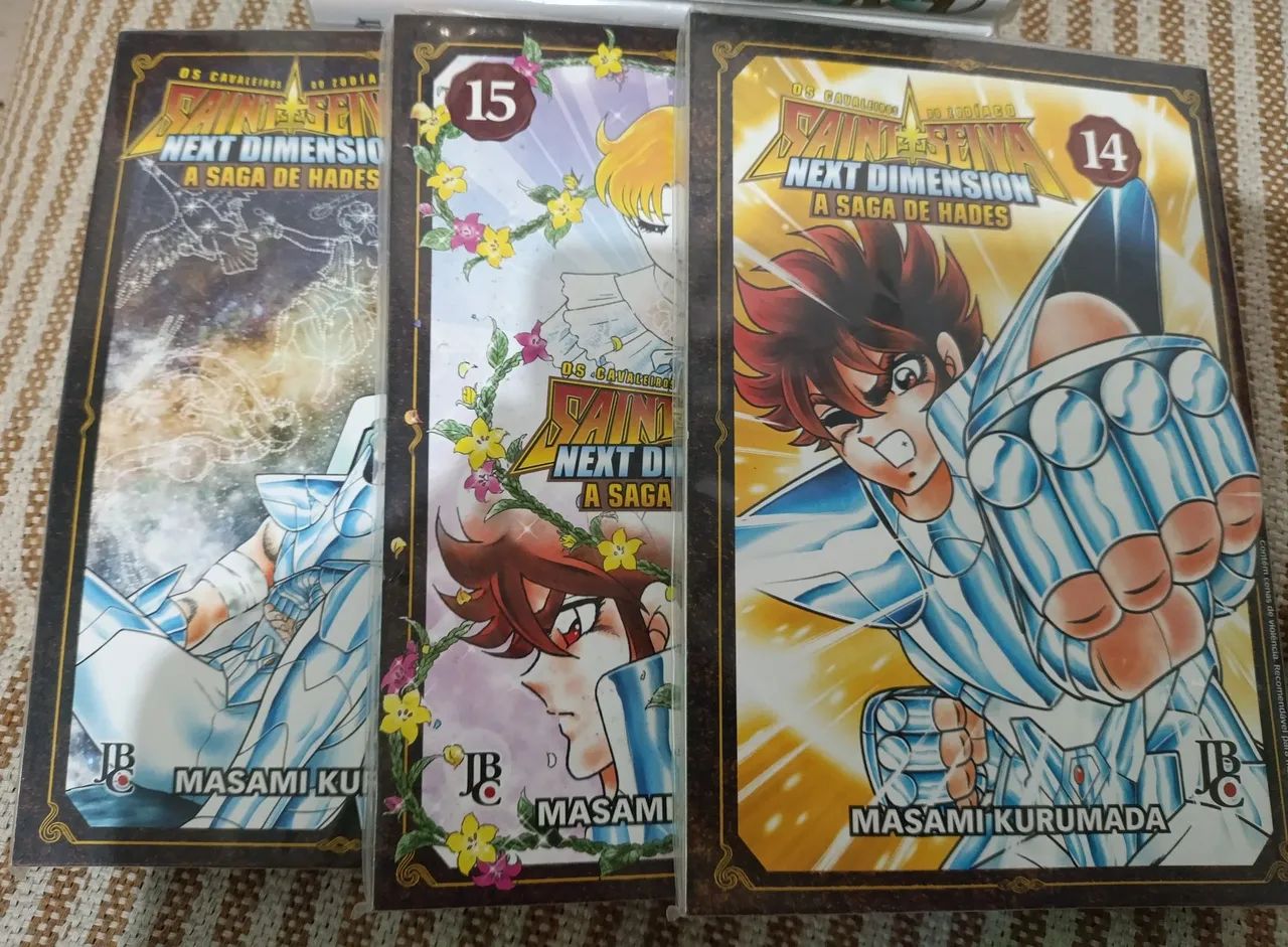 Cavaleiros do Zodíaco Next Dimension volumes 10, 11, 13, 14, 15 e