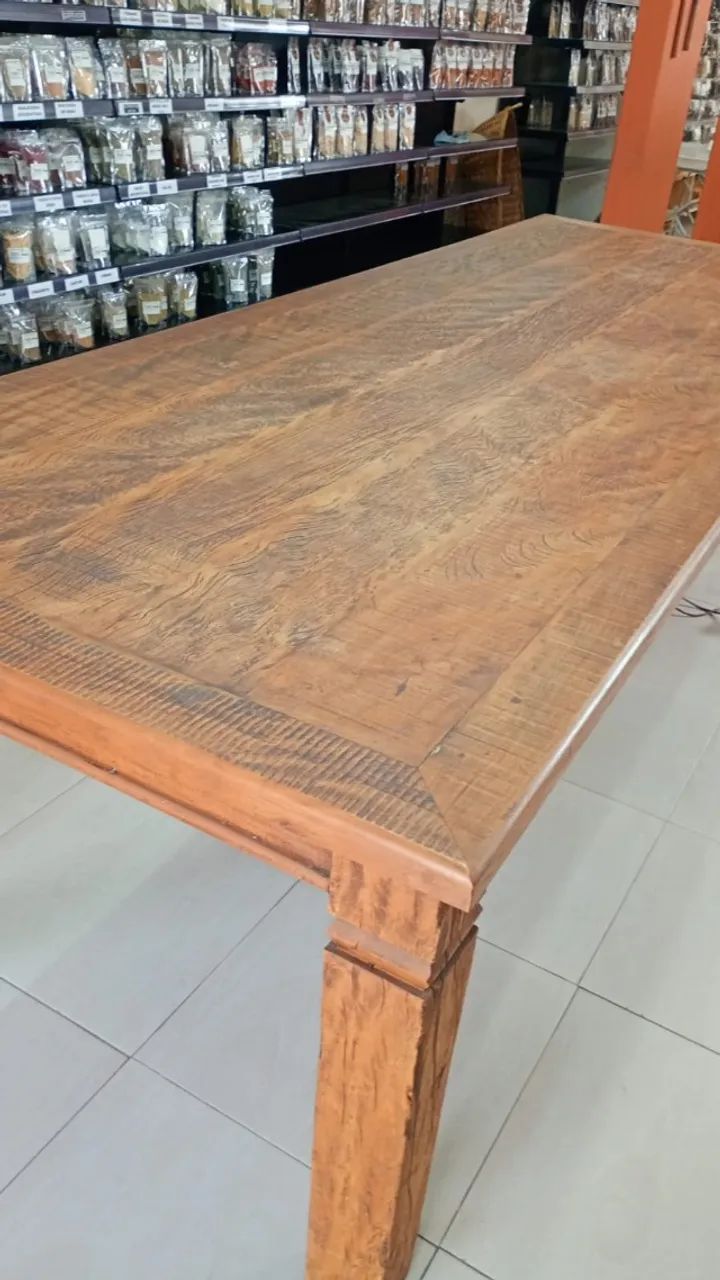 Mesa de Madeira Rustica 3,00x1,10m - Foto 2