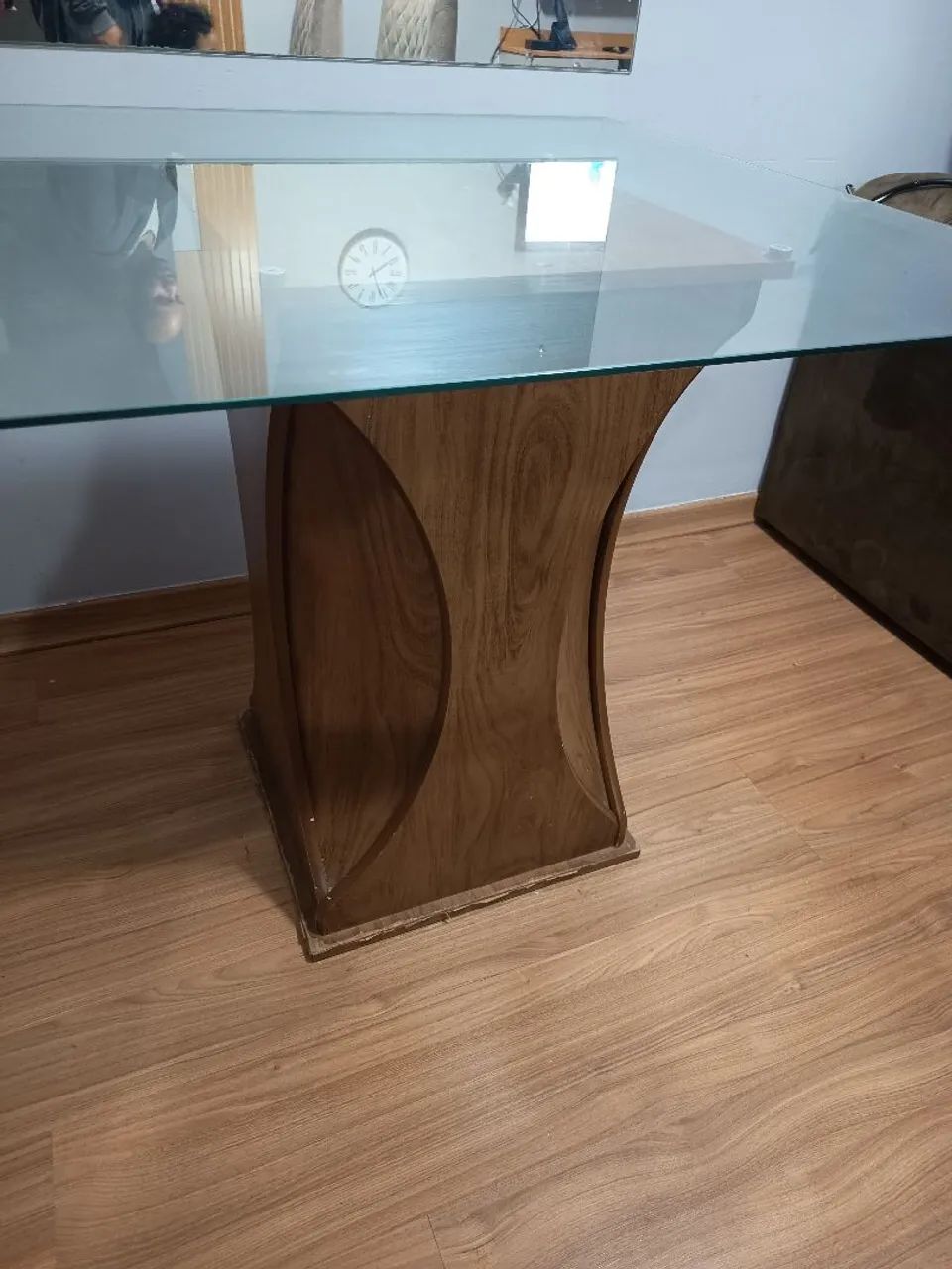 Mesa de vidro 1,00x1,00 - Foto 3