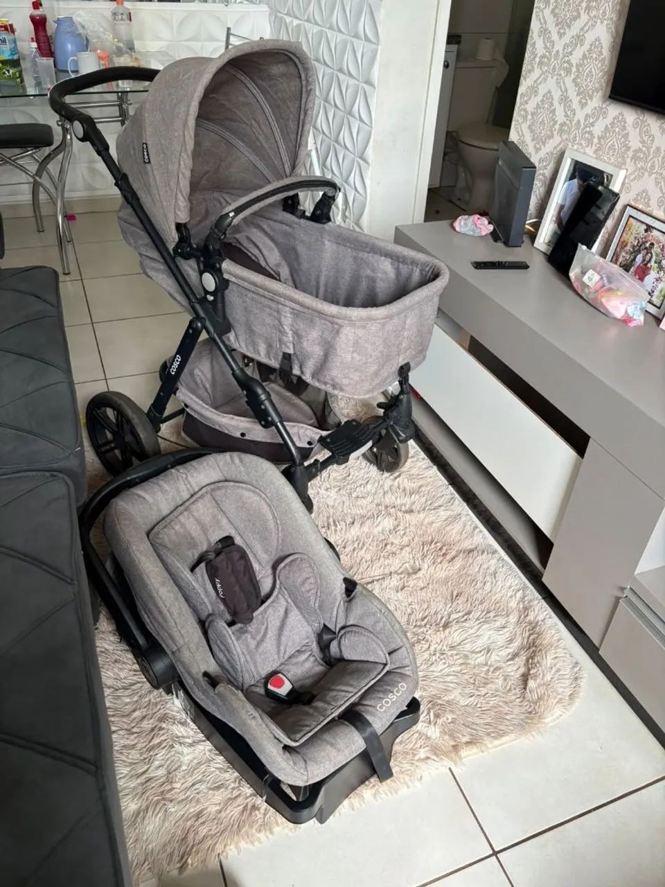 Carrinho de bebê, bebê conforto, kit carrinho de bebê  - Foto 5