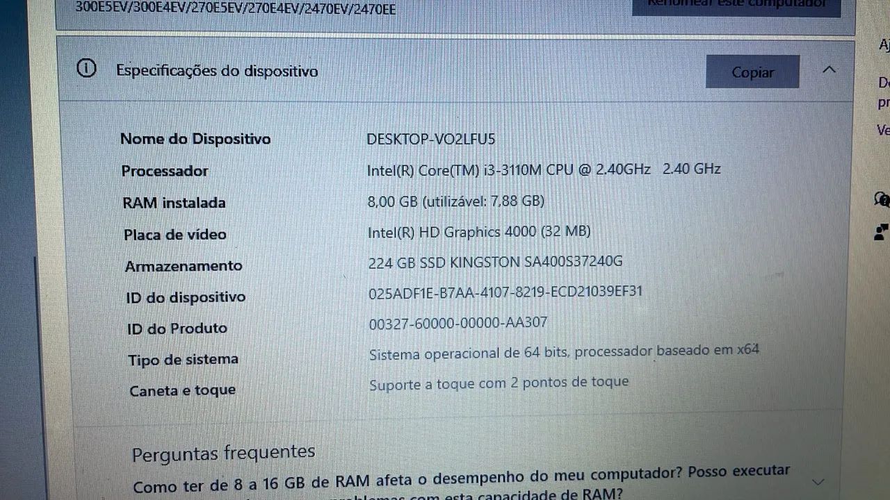 Vendo notebook Samsung 